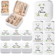 Kacctyen 12 Pieces Mini Travel Jewelry Case Bulk You Are Amazing Green Leaf