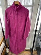 L.L. Bean Women's S Purple Soft Fleece Full Zip House Coat Bath Robe