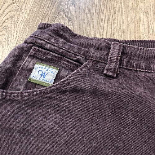 Vintage 90s Wrangler For Women High Rise Mom Jeans 14x32 Dark Purple Plum - Picture 2 of 7