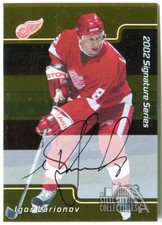 Igor Larionov 2001-02 In The Game ITG BAP Signature Series Autograph Gold - 183