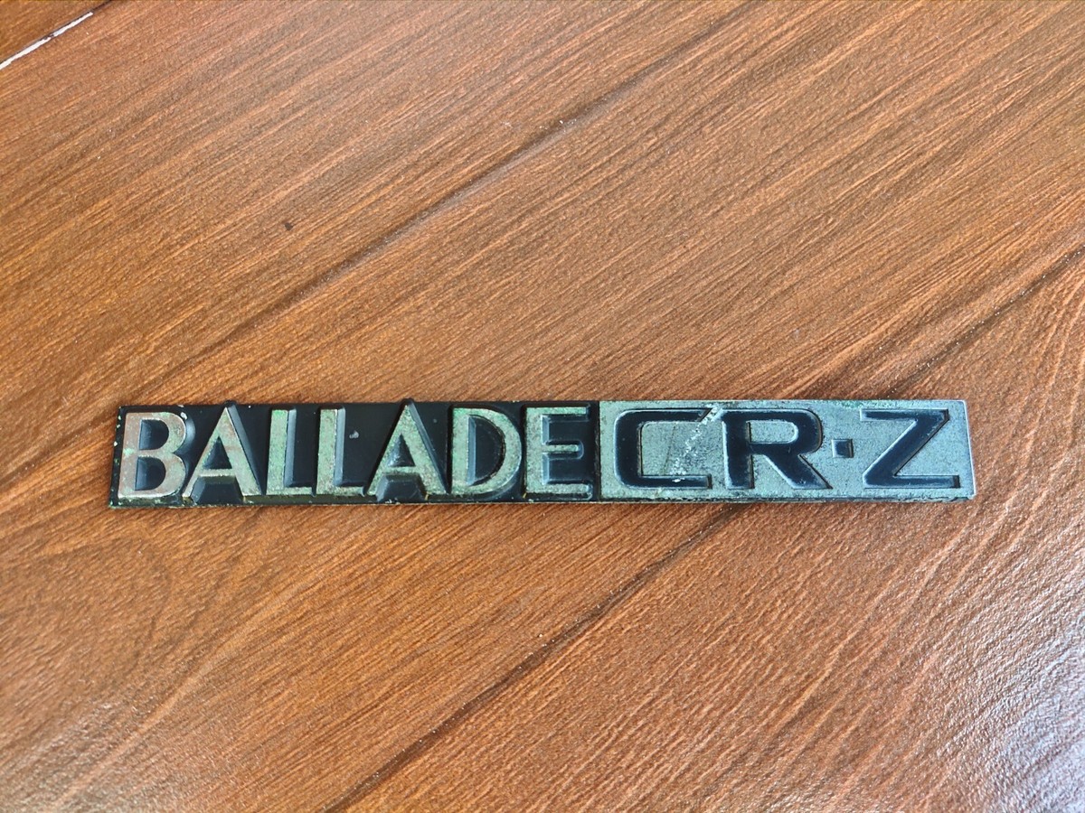 Honda Ballade CR-Z Rear Trunk Emblem Badge 1985 Genuine | eBay