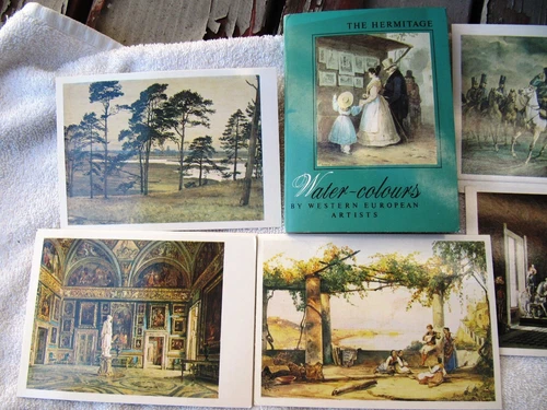 Russian WATER COLORS by Western European Artists Hermitage St Petersburg AURORA