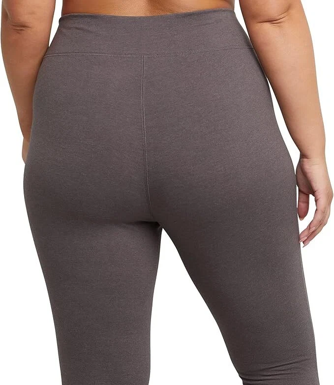 Leggings capri Just My Size jersey de algodón elástico para mujer talla grande cintura 1X-5X Foto 3 de 4