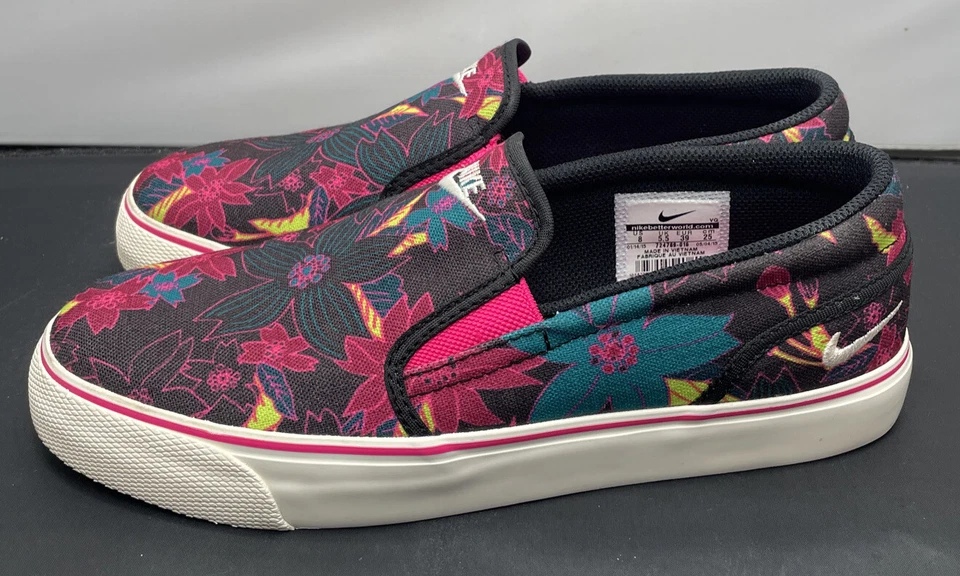Nike Floral Toki Aloha Pack Slip On Canvas Shoes 724769 Womens 8 Fast Ship - Image 3 of 4