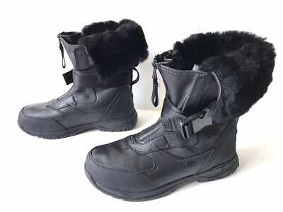 UGG Australia Men’s Black Leather Winter Boots Size 10 Men main image 4