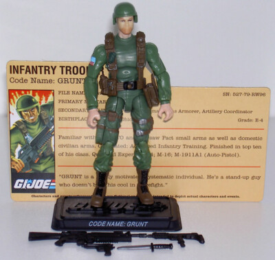 G.I.JOE 2008 GRUNT LOOSE + 100% COMPLETE TOP ZUSTAND GI JOE COBRA RARE