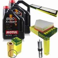 MANN-FILTER Inspektionspaket 10L Motul 5W-30 8100 X-Clean+ FüR Bmw 3Er Touring