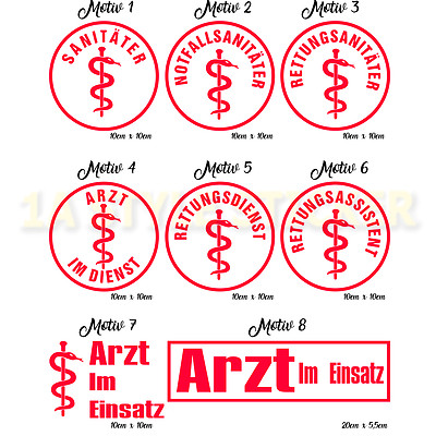 Arzt im Dienst Aufkleber Arzt im Einsatz Aufkleber DR. Autoaufkleber Arzt Schild