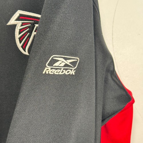 Vintage Atlanta Falcons Track Jacket Men XL Black Red Reebok Team Apparel NFL - Picture 13 of 16