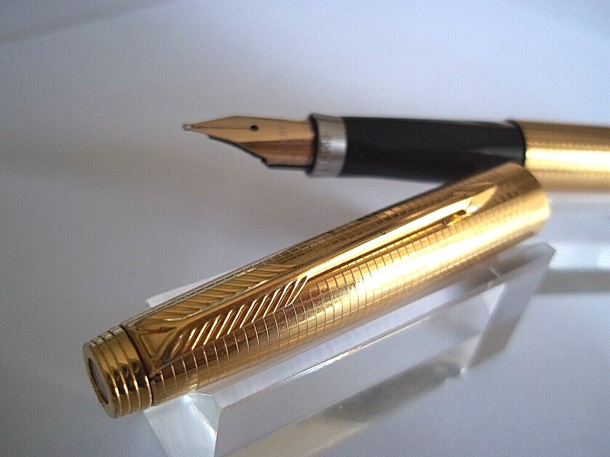 PARKER 75万年筆 ゴールド プレート14金XFノブ美品 PARKER 75万年筆 ゴールド プレート14金XFノブ美品 - メルカリ