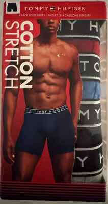 Tommy Hilfiger Men's Boxer Briefs 4 Pack Cotton Stretch Medium Multi Color
