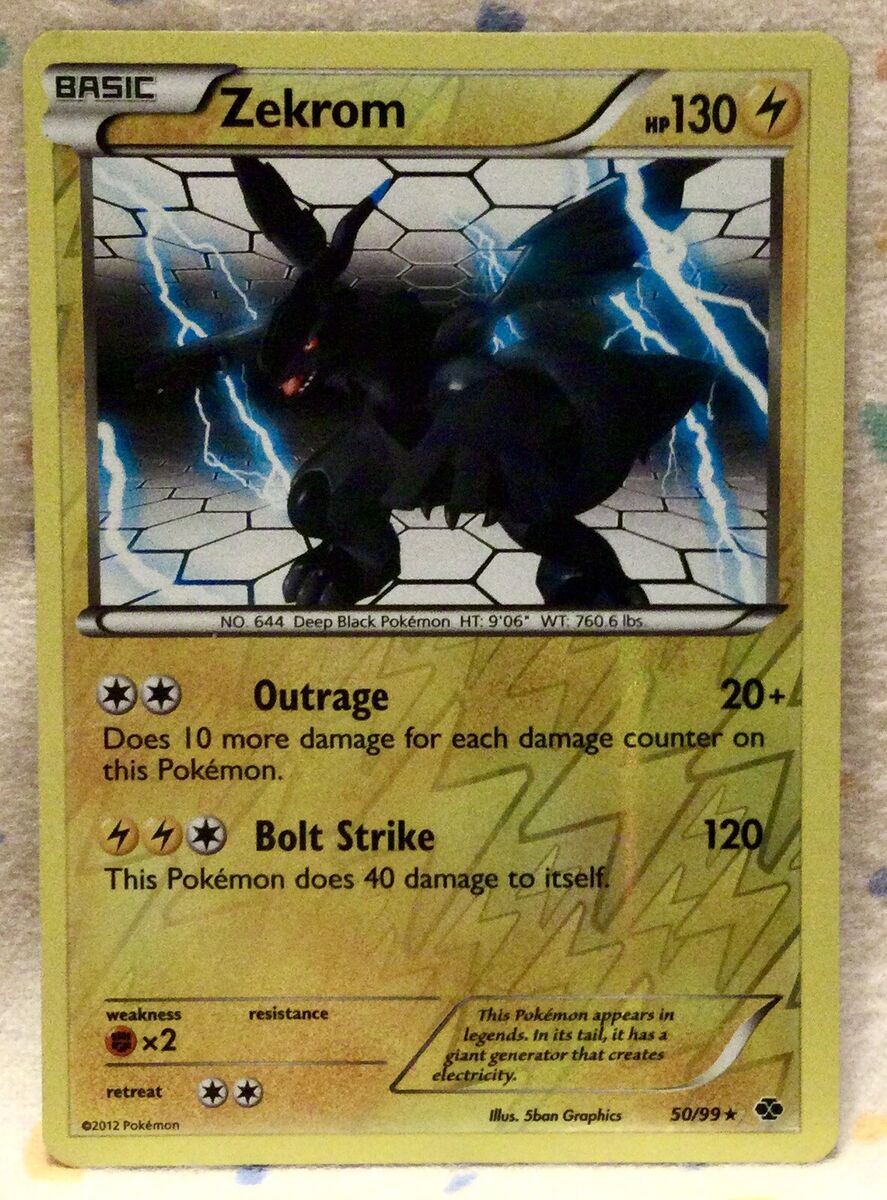 Pokemon Card Zekrom BW Next Destinies 50/99 Reverse Holo Rare