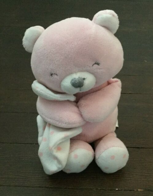 Carters Just One You Pink Plush Teddy Bear Holding Blanket Rattle Crinkle Baby | eBay