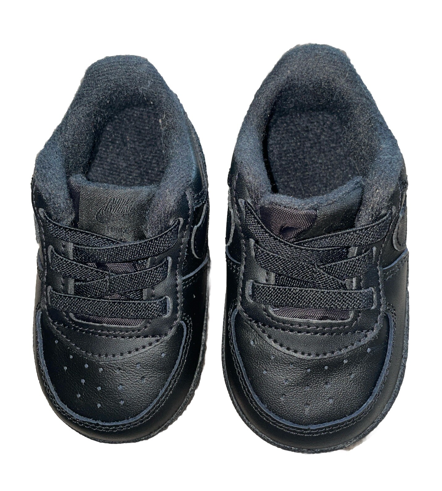 PONY Nike Force 1 Culla Neonato Bambino Nero Sneakers Taglia 4C