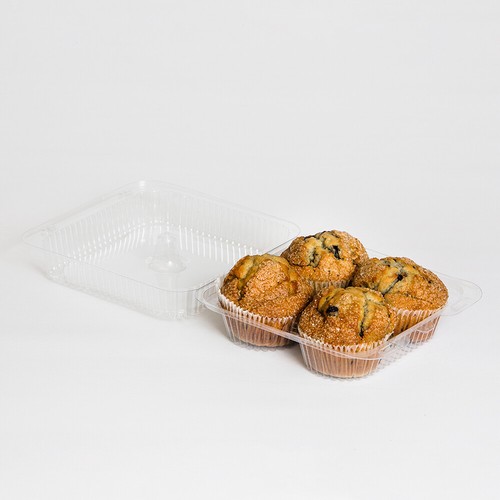 Inline Plastics PET Food Container Clear 64.2 oz. | 300/Case - Picture 2 of 3