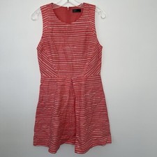Gap Womens Dress Size 6 Linen Blend Striped Fit & Flare Summer Vacation Preppy