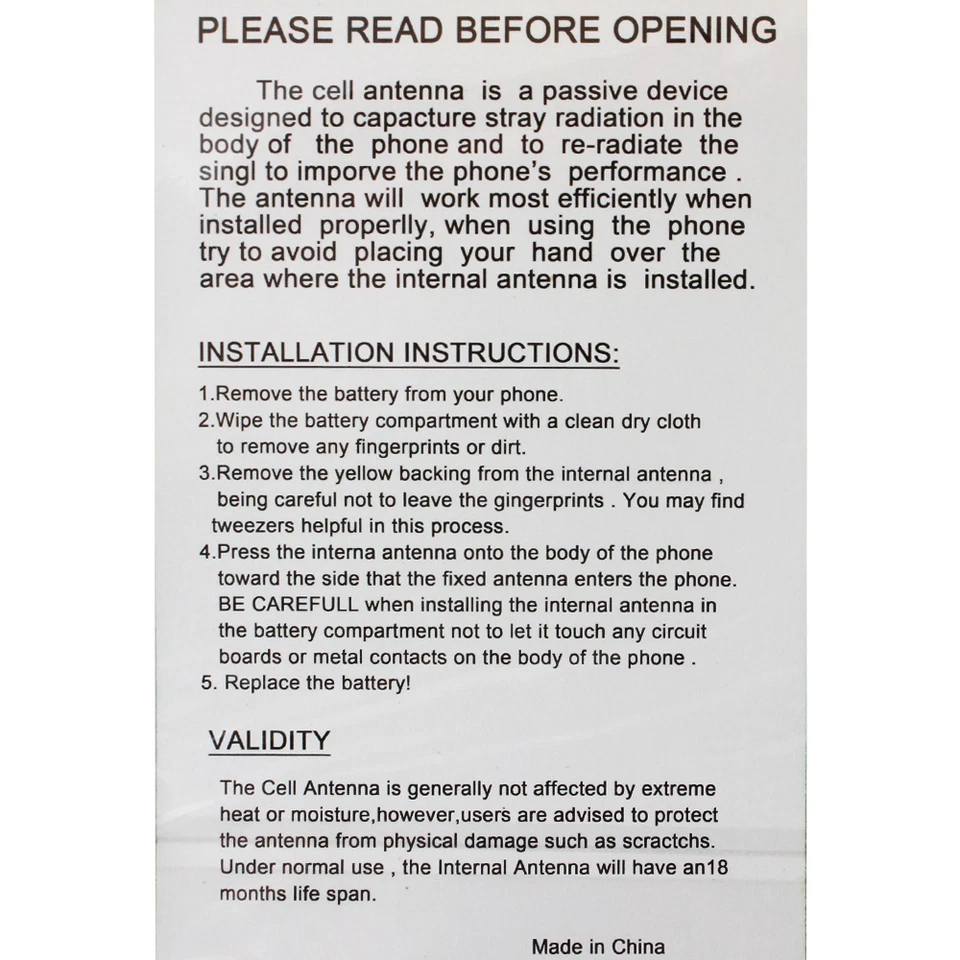 10 Internal Phone Antenna Signal Booster for Samsung Galaxy S5 S6 S7 S8 Note 7 8 - Image 4 of 4