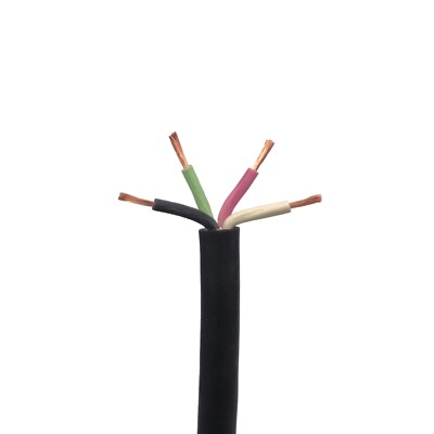 16 AWG SOOW Portable Cord, 4 Conductor 600V Power Cable  - 25' Length