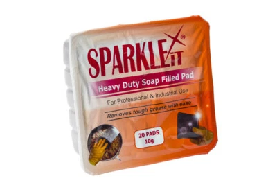 SPARKLE IT 20 x Top Quality Heavy Duty 10g Soap Filled Pads Professional Use Like Brillo