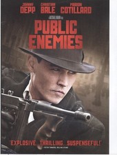 No Disc No Case ORIGINAL COVER ART Public Enemies 2009 DVD Cover Johnny Depp