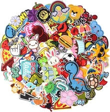 60PCS Random Assorted Styles Embroidered Patches, Sew on/Iron on Patches, App...
