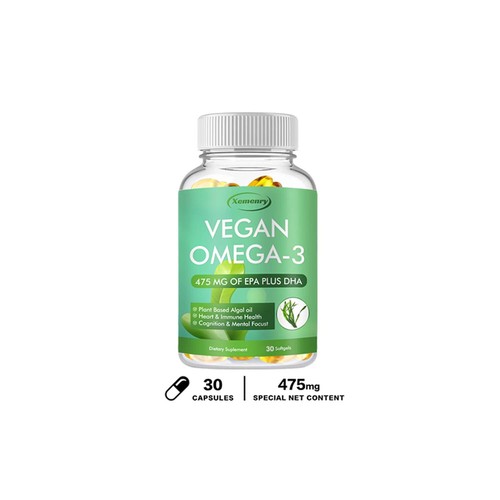 Vegane Omega-3-Algenöl-Kapseln–EPA,DHA–Gesundheit von Herz, Knochen und Gelenken - Picture 10 of 14