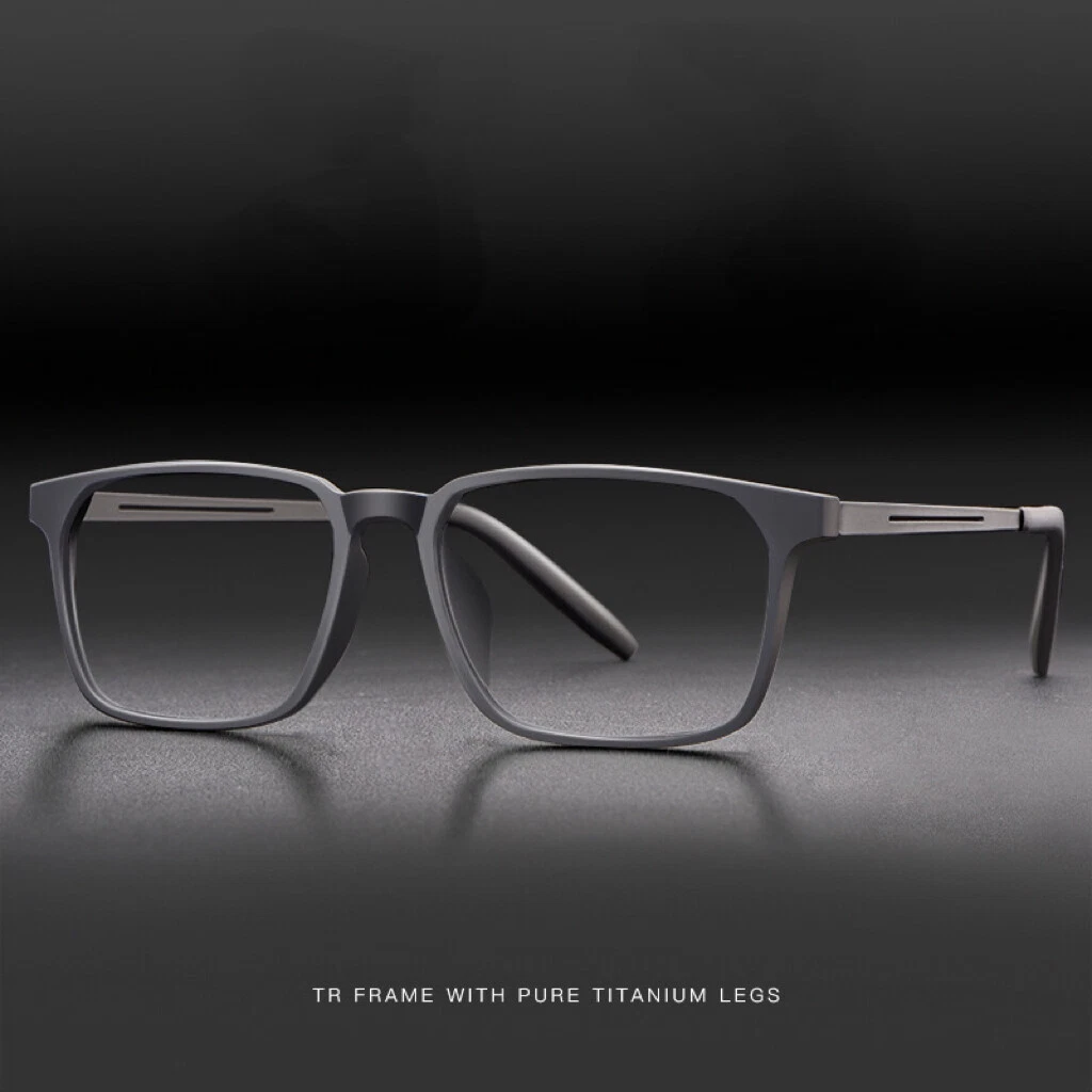 Titanium Eyeglass Frames Ultralight Glasses Men Women Large Spectacles RX able