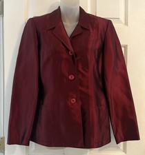 EUC Women’s Oscar De La Renta Acetate Blazer, Dress Jacket, Burgundy, size 6