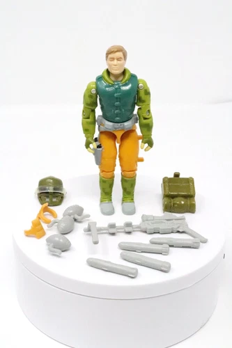 1990 CAPTAIN GRID-IRON GI Joe Vintage Hasbro 100% Complete All Authentic