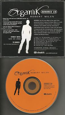 ROBERT MILES w/ BILL LASWELL Organik VERY DIFFERENT BACK ART ADVNCE PROMO CD