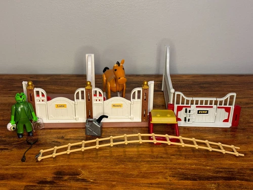 Vintage Playmobil Lot Horse Stables, Scooby-Doo Villain, & Accessories Hong Kong
