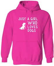 Just A Girl Who Loves Dogs Cute Hoodie Pullover Sweater Gift For Puppies Lover