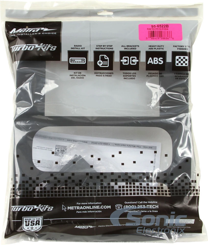 Metra 95-6522B Double DIN Dash Installation Kit For Select 2002-05 Dodge Ram Foto 4 de 4
