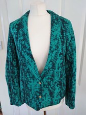 Ba&sh Alma Jacket In Blue Green Popper Size 1 Uk 10 Gb