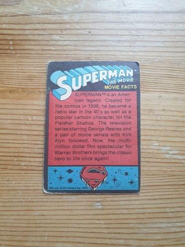 Superman The Movie Trading Cards - TMS - 1978 - Various - Picture 28 of 109