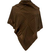 AUTHENTIC Cerruti 1881 Paris Logo Vintage Luxury Rare Silk Scarf Brown 31"inch