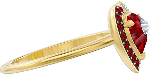 Swarovski 5489126 Black Baroque Ring Gold Red Heart Crystal – New No Box - Picture 3 of 5