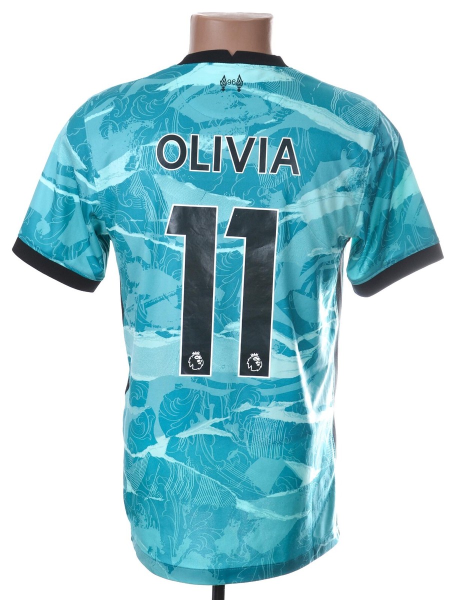 LIVERPOOL 2020/2021 AWAY FOOTBALL SHIRT JERSEY NIKE S #11 OLIVIA