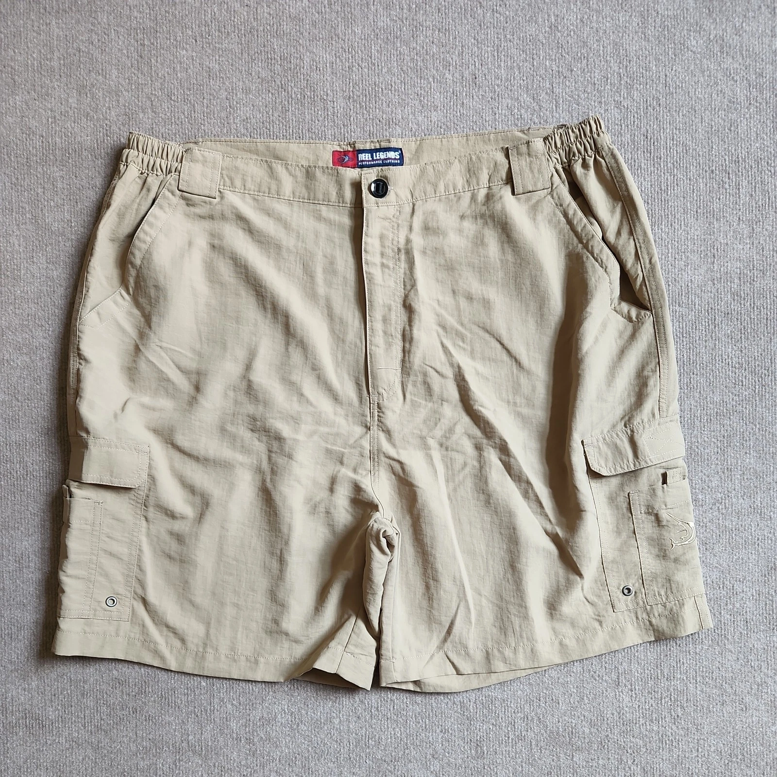 Reel Legends Performance Fishing Hiking Swimming Shorts Mens Size XXL Brown