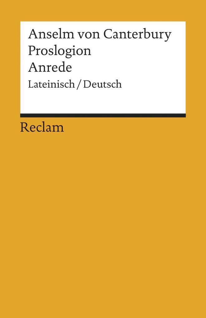 Thumbnail - Proslogion / Anrede | Anselm Von Canterbury | 2005 | Lateinisch,