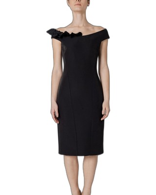 Sandro Ferrone OffShoulder Sheath Dress SFDress001 Women Black Dresses