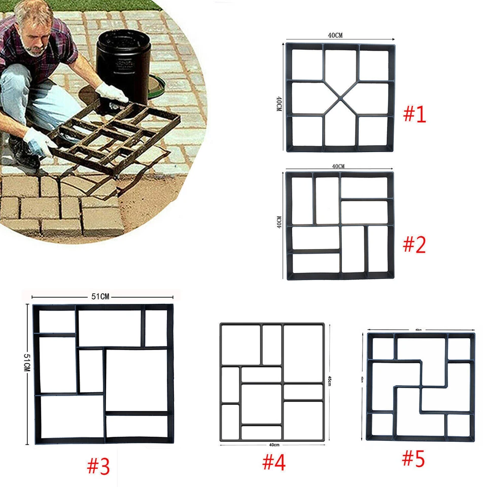 Quadratisches Muster Beton Pflaster Form Wiederverwendbar Zum Selbermachen für Garten Rasen Weg Pflaster