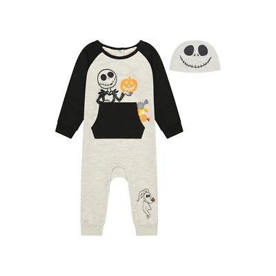 Disney Night Before Christmas Baby Coverall & Hat Set Size 3/6M