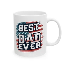 Best Dad Ever Mug Father's Day Birthday Gift American Flag Coffee Cup For Him