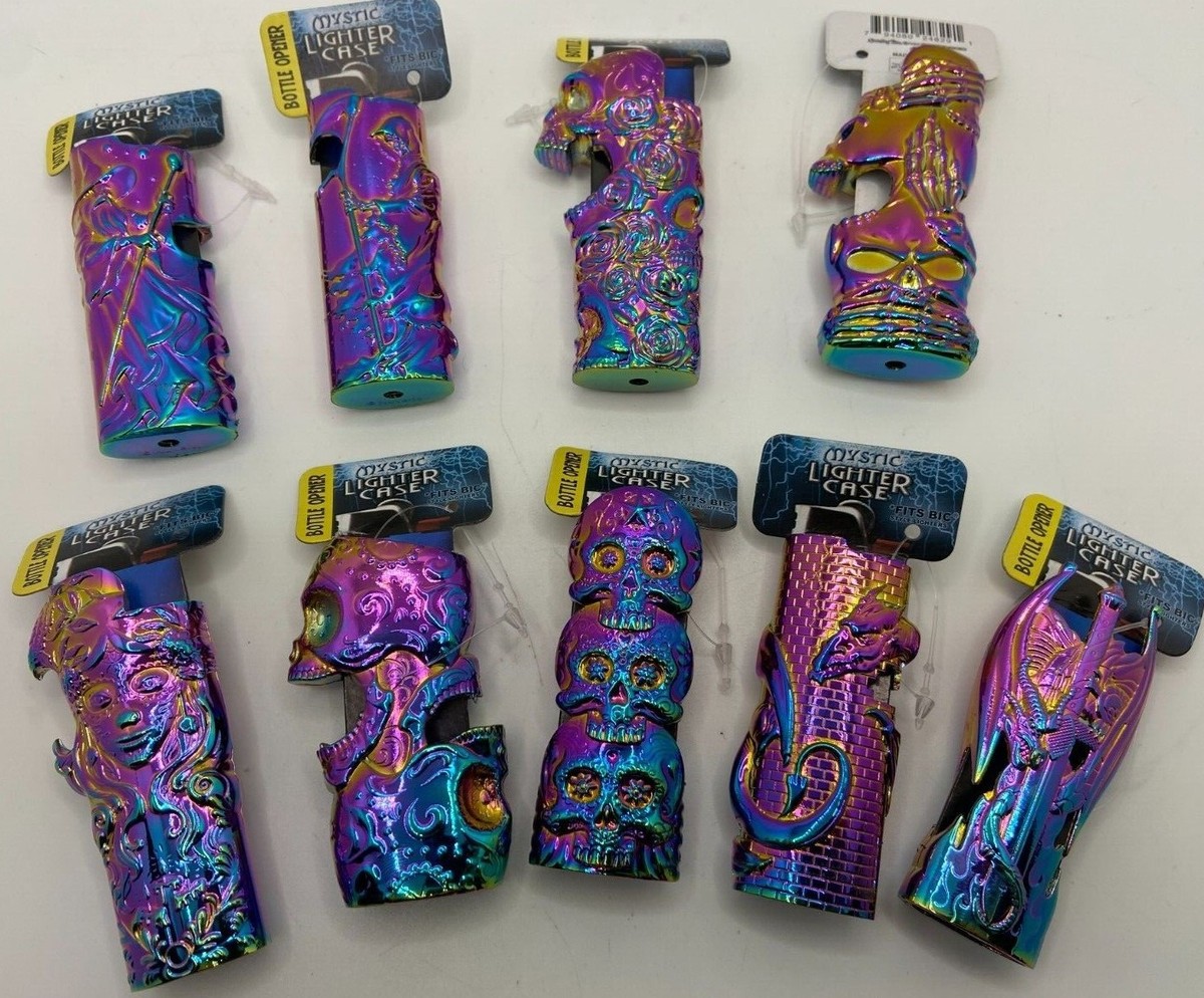 Lighter case [Rainbow] Fits Bic Style Lighters J6 Smokezilla