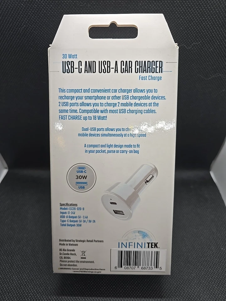 Cargador de coche USB C y USB A Foto 2 de 2