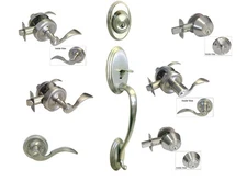 Satin Nickel door knob lever entrance privacy passage dummy single deadbolt