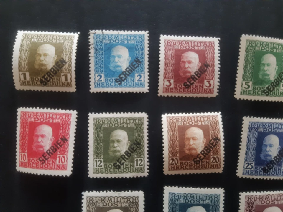 Serbia - OCCUPAZIONE AUSTRIACA 1916 Franco WWI Sovrastampato SERBIA * MH set ... - Immagine 2 di 4