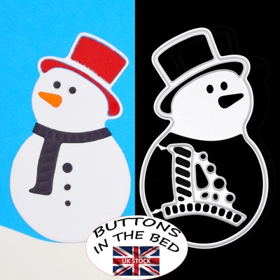Schneemann Weihnachten Metall Schneidform, Kartenherstellung, Scrapbooking **UK VERKÄUFER** C9