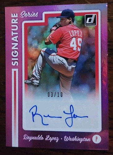 REYNALDO LOPEZ 2017 DONRUSS SIGNATURE SERIES PINK AUTO #'d 03/10 #SS-RL - Bild 1 von 2